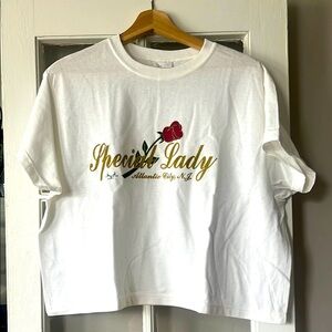 Brand new vintage NJ SPECIAL LADY rose crop t shirt
